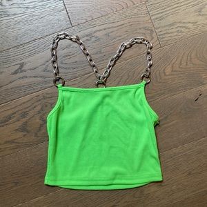 Neon Green Chain Top